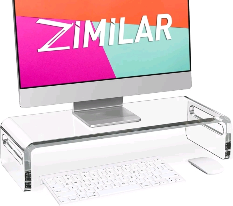 New Zimilar 20" Large Acrylic Monitor Stand Riser