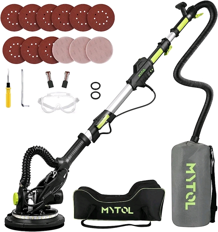 New - MYTOL Drywall Sander, 7.2A Electric Drywall Sander with Vacuum Dust Collection