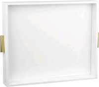 New - HufferRuffer Extra Large Serving Tray with Gold Handles . Measures 20"&times;16"
