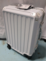 New - LuggeX White Carry-On Luggage on Wheels , Measures 20"&times;15"&times;9 1/4"