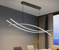 New - Modern 39" LED Pendant Light Dimmable Linear Chandelier