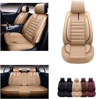 New - OASIS AUTO Car Seat Covers Accessories Full Set Premium Nappa Leather