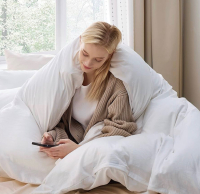 New King Size White Duvet Comforter.