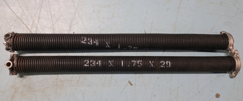 Commercial Garage Door Torsion Spring , Pair (right / left) . 1 3/4" / 4 3/4" / 0.2375"