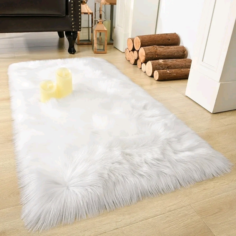 Soft Fuzzy Area Rug - Faux Fur