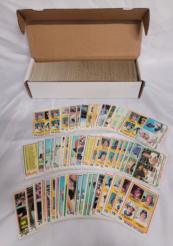 1978 Topps MLB Baseball Trading Card Singles in Long Box