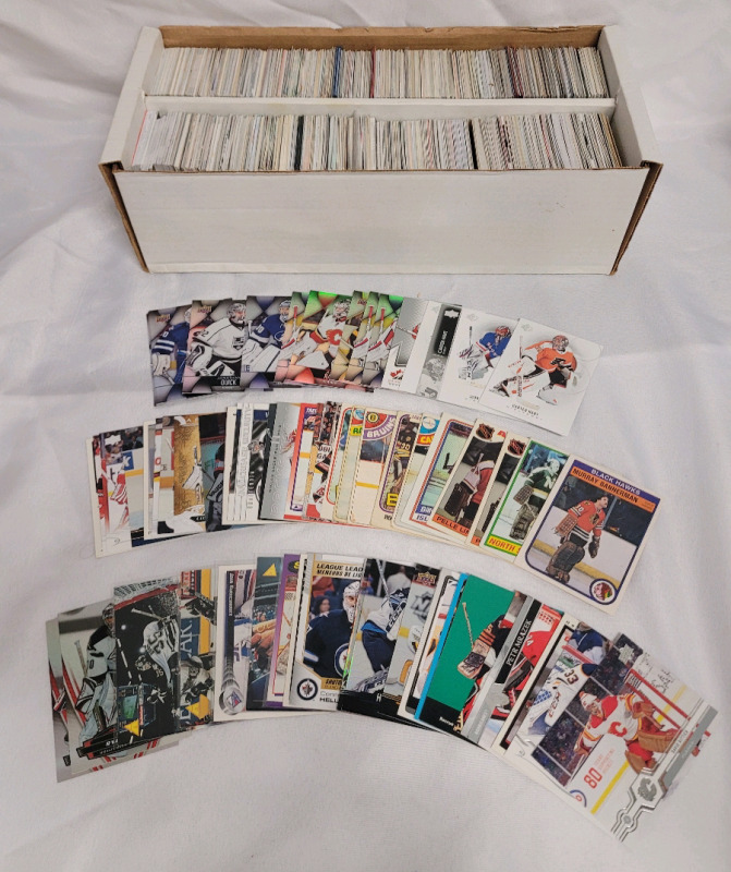 NHL Hockey Goalie Trading Card Singles Lot in Double Long Box , Full . All Goalies