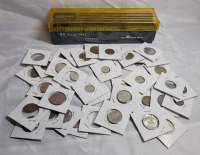 World Coin Lot , 40 Coins & Coin Holder - India , UK , Italy , Australia plus more