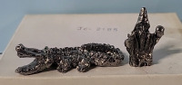 24 New Pewter Figurines - 12 Wizards & 12 Alligators