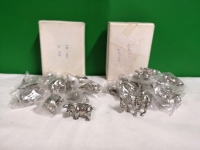 24 New Miniature Pewter Figures - Donkeys & Pigs
