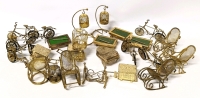 Vintage Copper-Tone Miniature Furniture