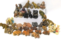 45+ Vintage Resin Animals Assortment in small Rubbermaid Roughneck Container