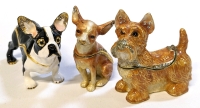 3 Enameled Dog Themed Trinket Boxes
