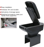 New Universal Car Center Console Armrest Box with USB Interface