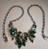 Crown TRIFARI Emerald Green & Clear Rhinestone Necklace - 2