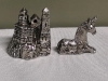 24 New Miniature Pewter Figures - Castles & Unicorns - 4
