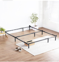 Steel Bed Frame, Adjustable for Full Queen King