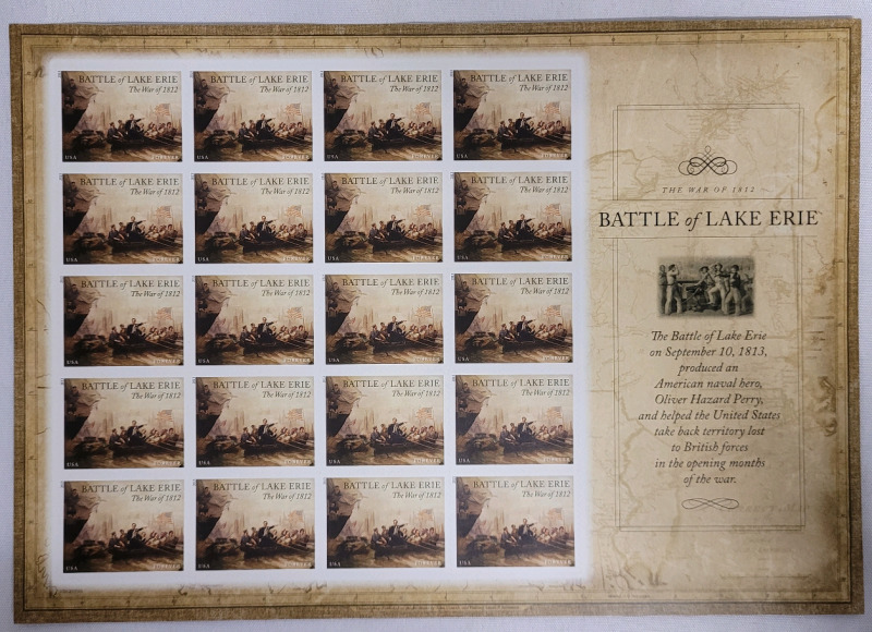 2013 US Postal ' The War of 1812 Battle of Lake Erie ' 46 Cent Postage Stamp Panel