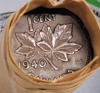 1940 Canadian One Cent Penny Roll with VF Average written on Roll - 2