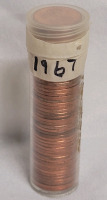 1967 Canadian One Cent Penny Roll , Mid to Uncirculated Condition
