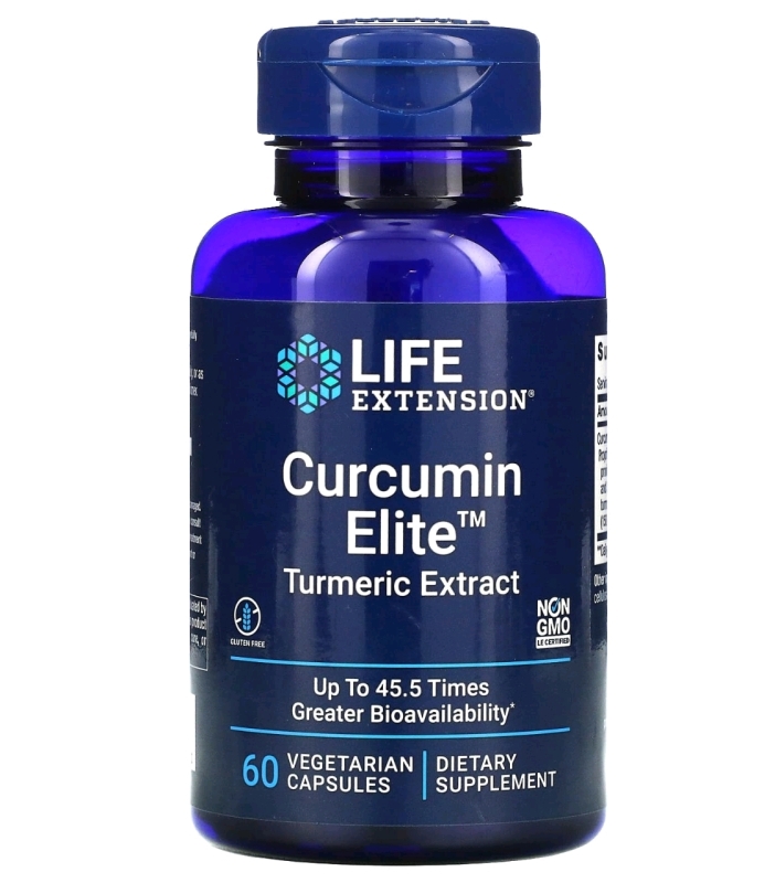 New Life Extension Curcumin Elite Turmeric Extract Supplement 60 Vegetarian Capsules