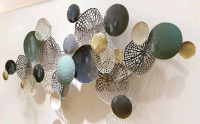 New - 3D Metal Wall Art Decor Sculpture Lotus Leaf Art . Will Look Similar to Photos 36"&times;30"