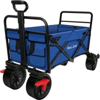 New - BEAU JARDIN Folding Wagon Cart w/Brakes Free Standing Collapsible Wagon