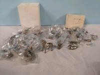 36 New Miniature Pewter Figures - Horses & Wizards & Ducks