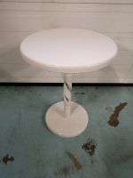 Circular End Table - White