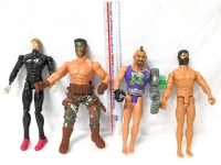 Vintage 12-13" Action Figures : 1992 GI Joe Snake Eyes, 1999 Action Man Dr X, 2002 Bandai Power Rangers Ninja Storm