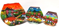 3 New Gorgeous and Brightly Coloured Handpainted Nesting Boxes