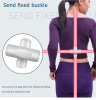 Open Back Stick Men Women Posture Trainer and Corrector Stretching Tool Pink - 3