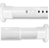 Tension Curtain Rod Large Tension Pole (122.1inch-141.7inch, white) - 2