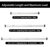 Tension Curtain Rod Large Tension Pole (122.1inch-141.7inch, white) - 5