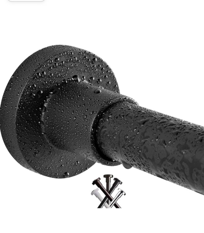 New Briofox Shower Curtain Rod. Matte Black