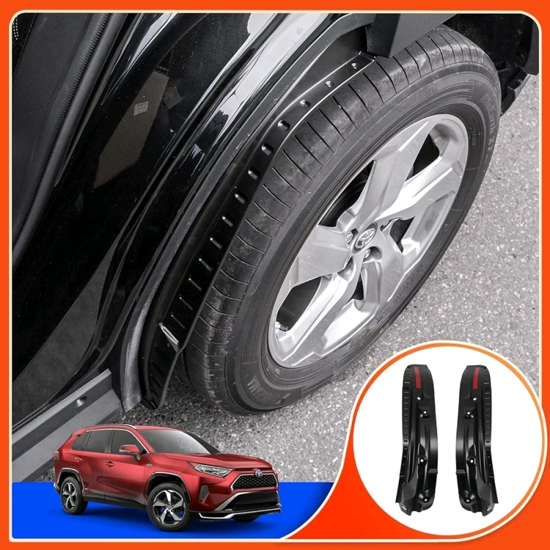 New - Bomely 2019-2023 Toyota Rav4 Fender Flares Black Rear Splash Guards Mud Flaps , 2 pcs
