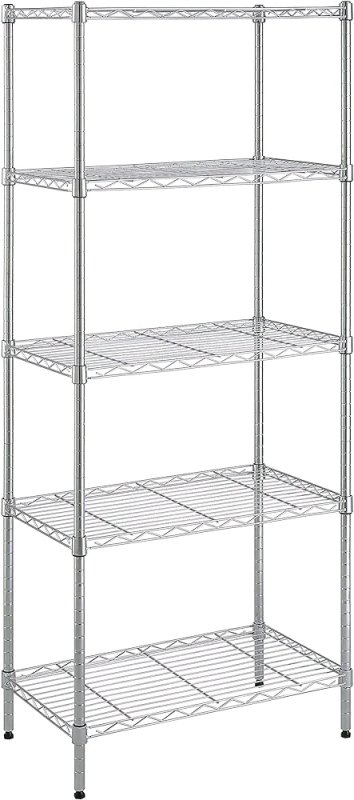 New - 5-Tier Wire Metal Shelf , Measures 21"&times;11"&times;60"