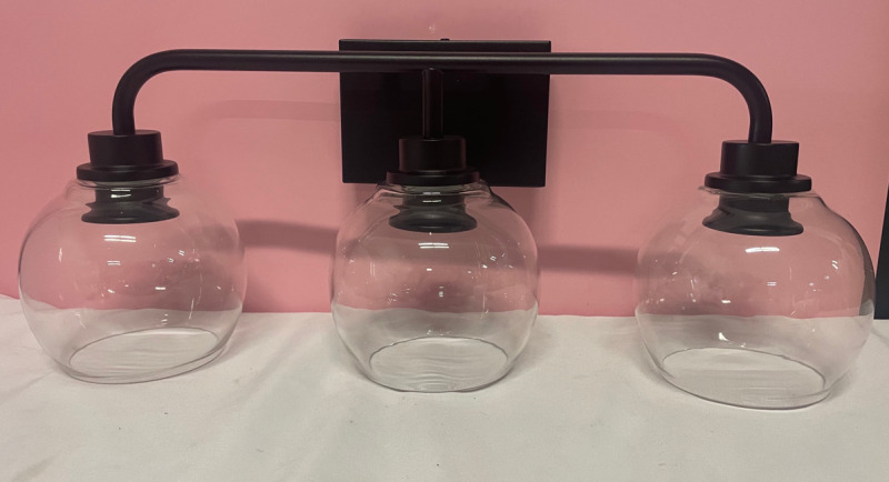 Triple globe bathroom light fixture