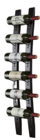 DCIGNA Wine Rack Wall Mounted for 6 Wine Bottles Imported Pine Wood and Thicker Metal Wooden Wine Rack Burgundy