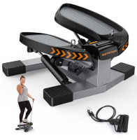 Sportsroyals Stair Stepper for Exercises-Twist Stepper with Resistance Bands and 330lbs Weight Capacity