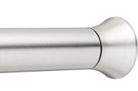 Amazon Basics Tension Curtain Rod, Adjustable 54-90" Width Nickel Classic Finial