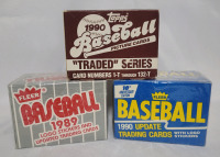 1990 Topps & 1989 / 1990 Fleer Baseball Traded and Updated Trading Card Sets