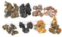 36 Vintage Resin Animals : Cats, Raccoons, Frogs, Ducks, Dogs, Hippos, Rabbits