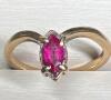 10K Yellow Gold Ruby Ring stamped