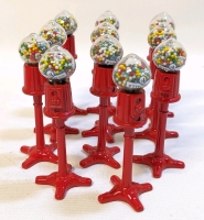 11 Vintage Miniature Gumball Machines 3" Tall