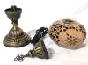 New Turkish Mosaic Globe Handcrafted Table Lamp (Coffee Milk) - 6