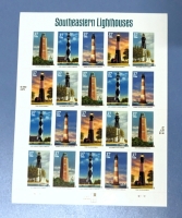 2003 US Postal ' Southeastern Lifehouses ' 37 Cent Postage Stamp Panel - 20 Stamps