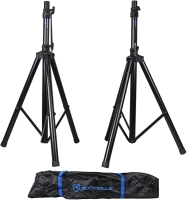 Pair of Rockville RVES1 Adjustable Tripod DJ PA Speaker Stands+Carry Bag