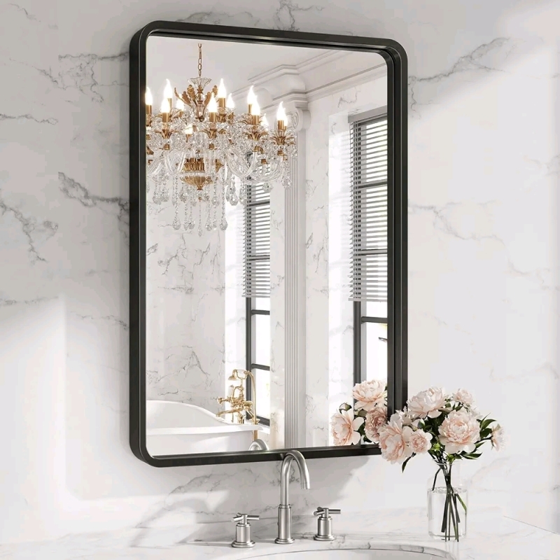 New Brightify Black Bathroom Mirror