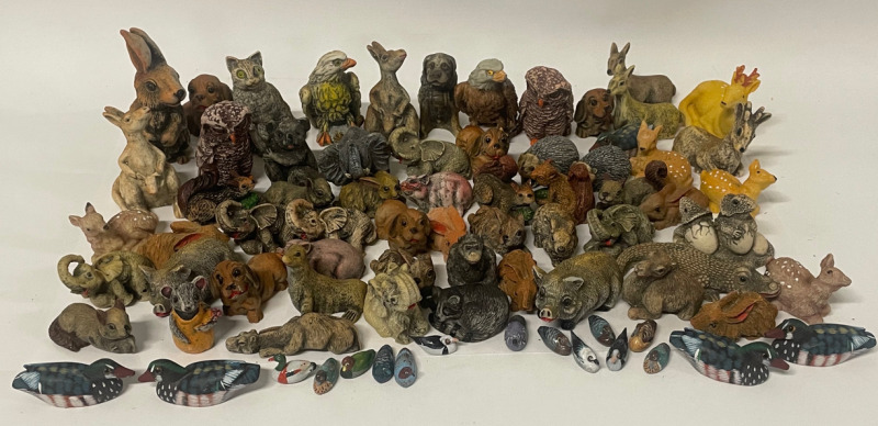 Huge lot of animal figurines from 0.5” - 4” Tall